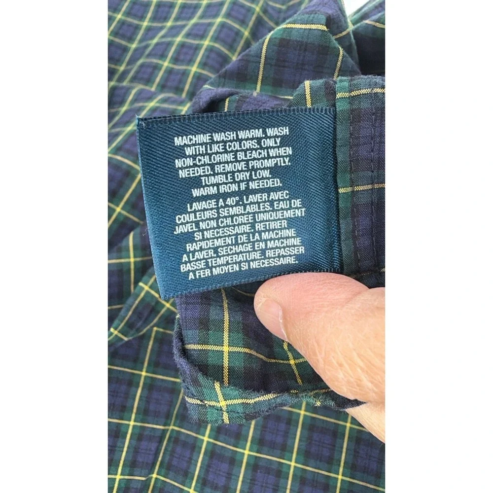 Boys Ralph Lauren Button Down Long Sleeve Plaid Size Large